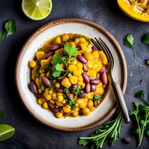 A delicious dish of Corn and beans 92841